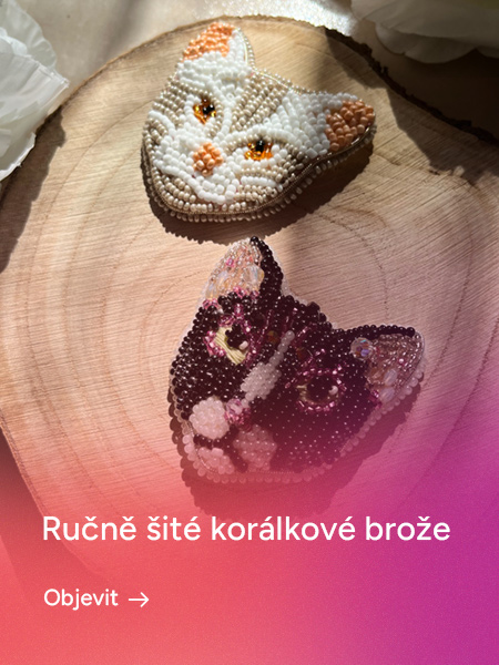 korálkové brože Ekaté handmade